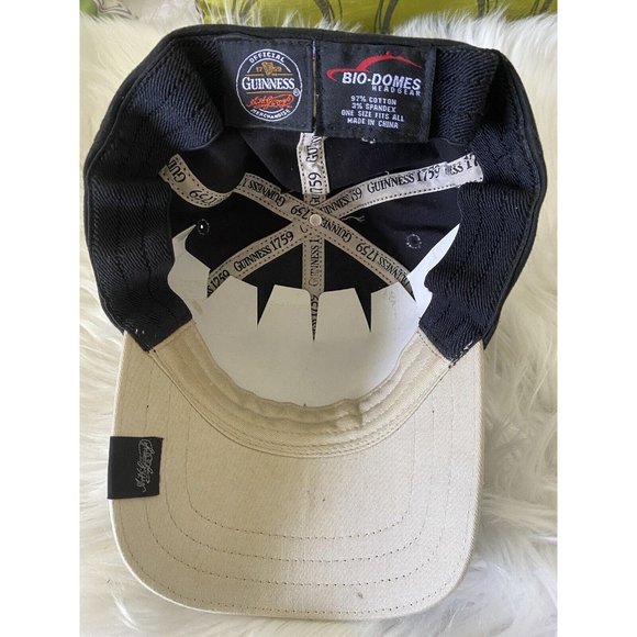 Vintage '95 Guinness Beer Extra Stout 1759 Baseball Cap Hat Black OS Stretch Fit - Picture 6 of 12